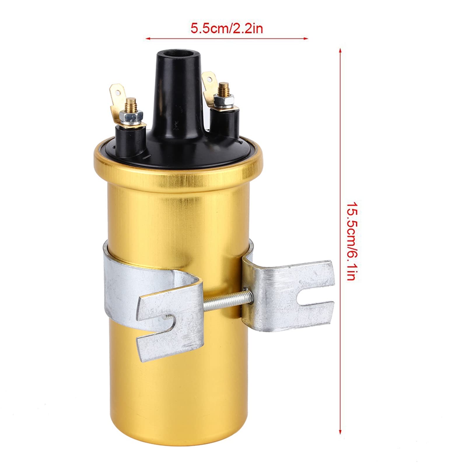 12V Auto Sport Zündspule Hochleistungs-Zündspule Ohne Vorschaltgerät für Oldtimer - Lucas DLB105-Ersatz