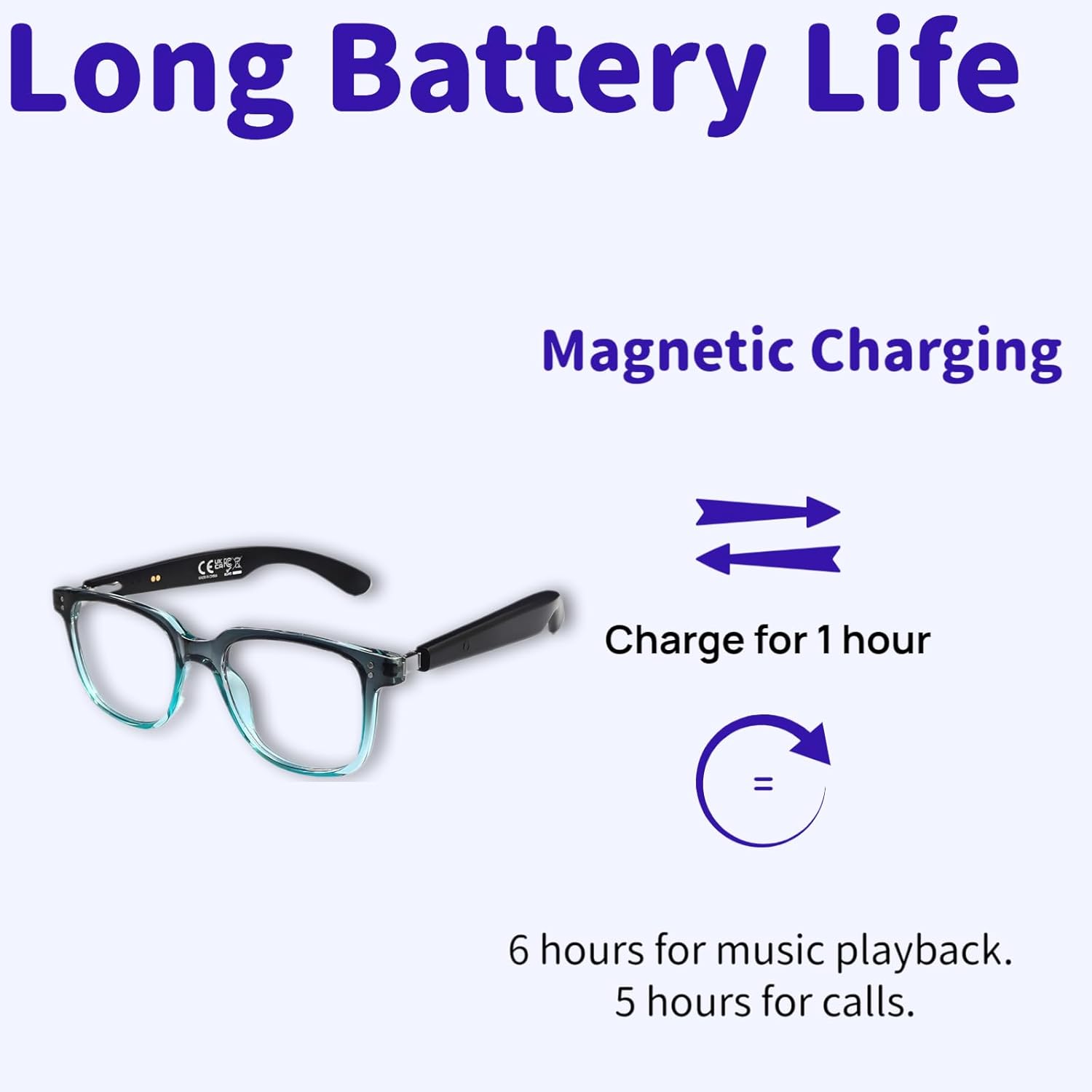 Smart Bluetooth Glasses, Sunglasses with UV and Blue Light Protection, AI Real-time Translation with 140 Languages, Touch Control, Music & Call for Athletic/Outdoor, Unisex (Green) - Image 7