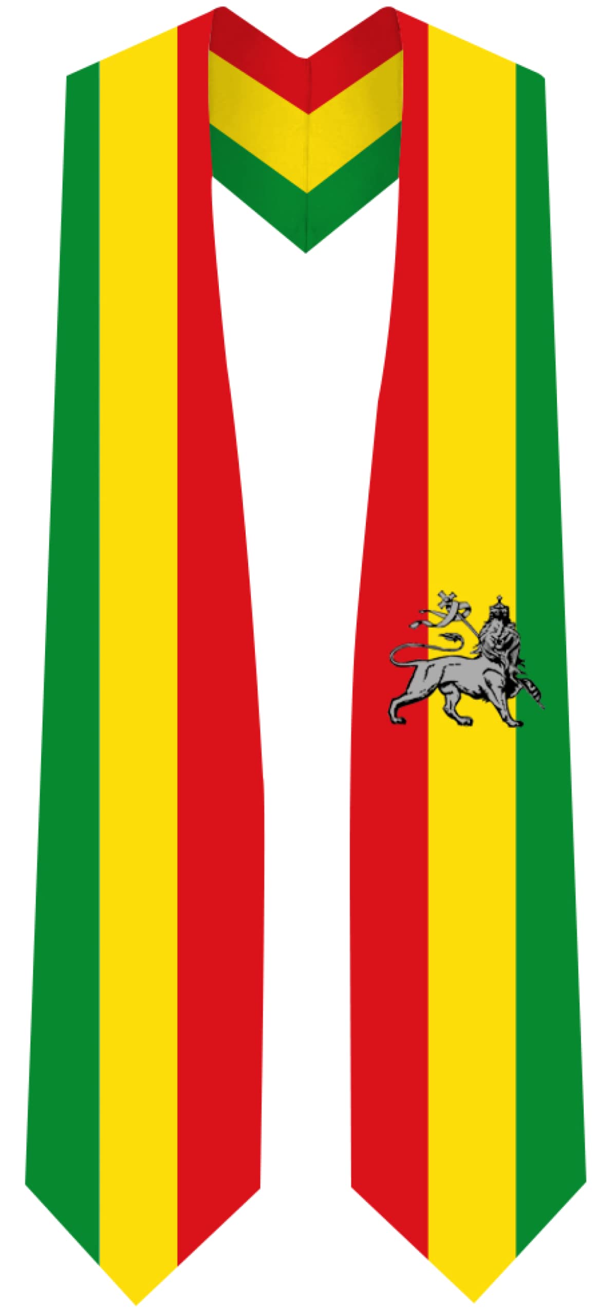 CLERKMANS Flag Graduation Stole - Length & Width Fits All Body Types - Study Abroad International Stole