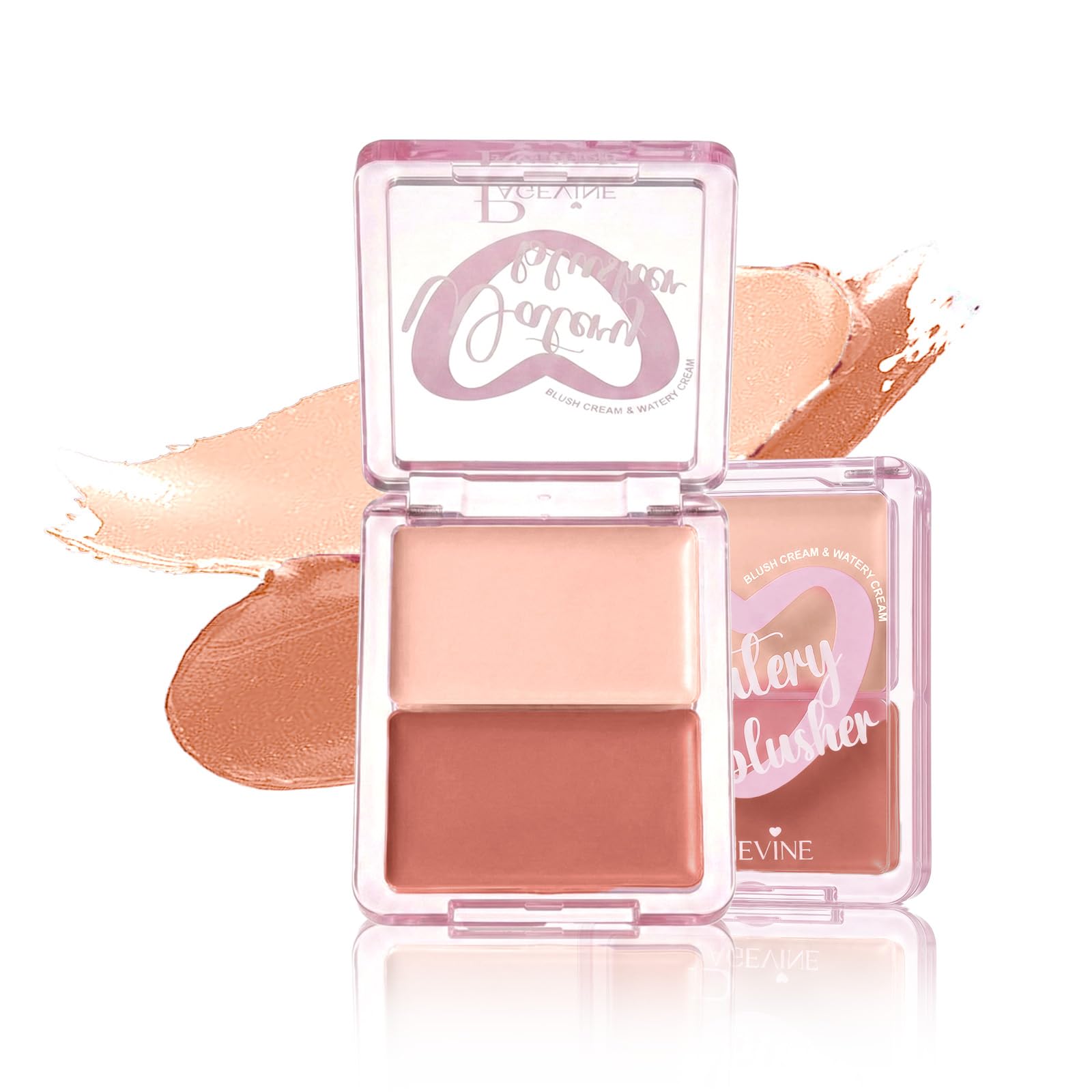 GUERNISS Cheek Cream, Set of 2 Colors, Water Illumination, Moist Color, Long Lasting, Glossy, For Beginners, 3# Sunshine Long Lasting : Beauty