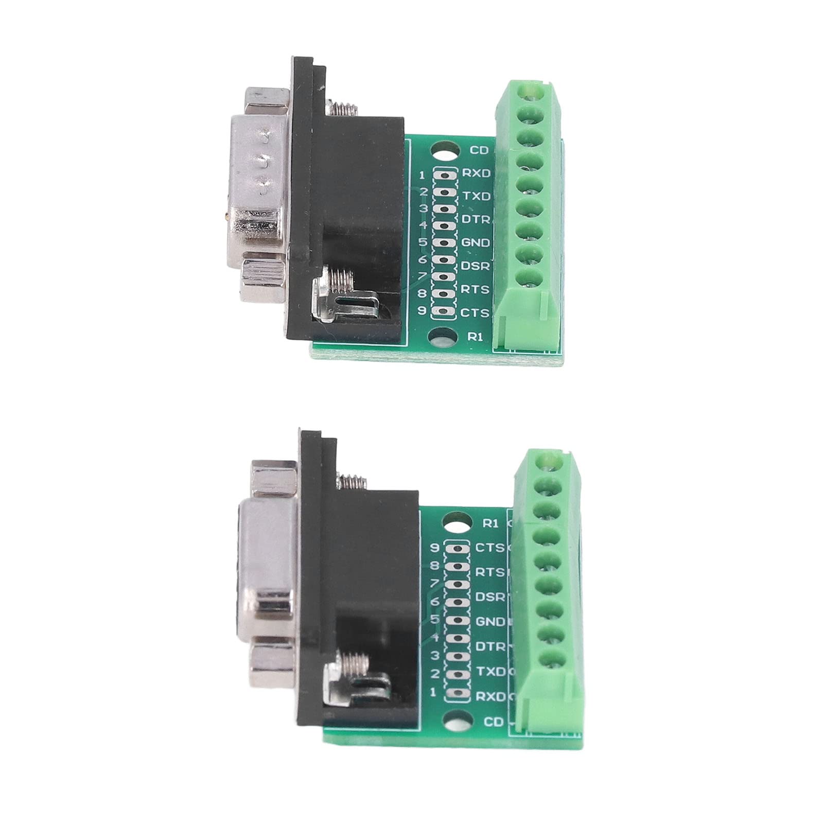 DB9 wtyczka wtyczka wtykowa, 9-biegunowa 9-biegunowa 9-otworowa płytka konwertująca zaciski śrubowe do RS232 RS485, 9-biegunowy adapter do portu szeregowego przesyłania danych
