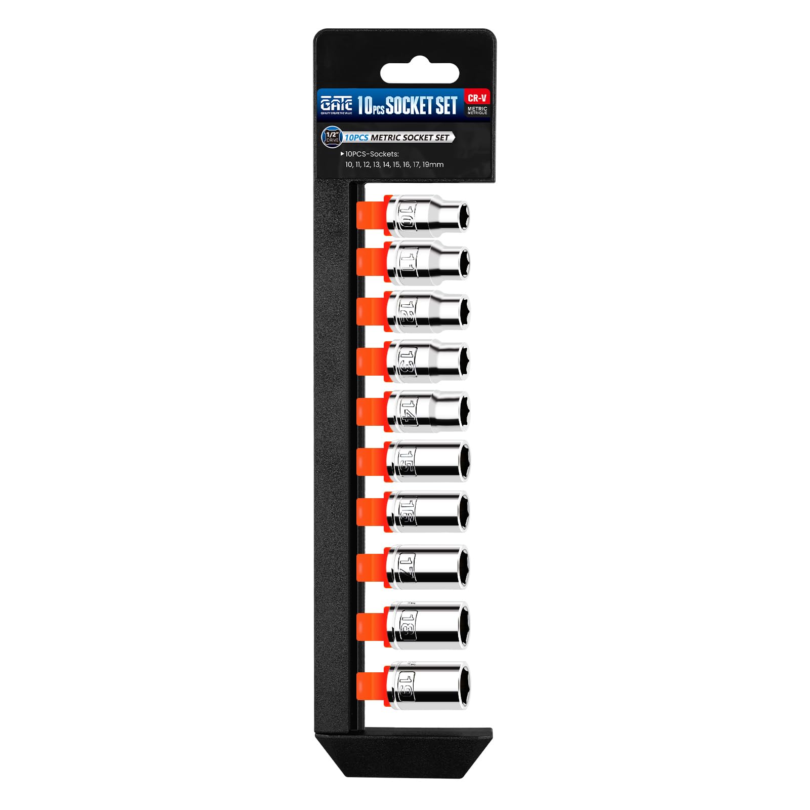 PGROUP 1/2 10-Piece Shallow Socket Set