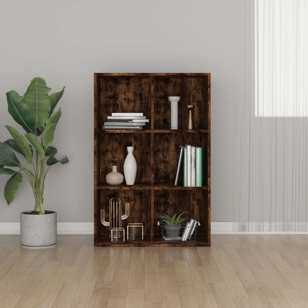 Generisch Bücherregal/Sideboard Räuchereiche 66x30x98 cm Holzwerkstoff,Möbel,Regalsysteme,Bücherregale Bücherschränke-815294