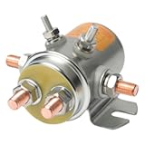 6-Terminal 12V solenoid 100 amp rated current operation for winch golf cart Replaces Ref 15-323, 15-386, 92-20172, 24401, 70-910