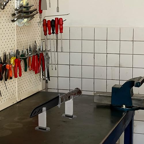 Miniatura 4 de Soporte de exhibición de 2 piezas para cuchillo, soporte de acrílico para cuchillos de colección, soporte de exhibición de cuchillos de escritorio