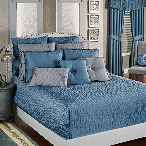 Touch of Class Oxford Classics Quilted Bedding and Accessories Available in 5 Colors to Mix and Match Blue Shadow Mini Coverlet Set Queen