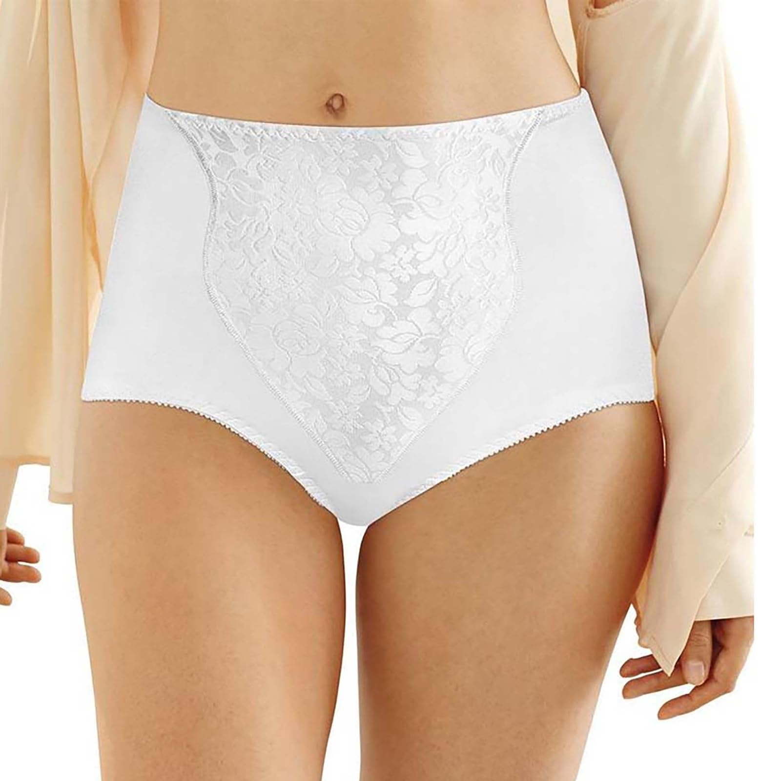 Bali Women’s Shapewear Double Support Light Control Brief with Lace Fajas 2-Pack DFX372