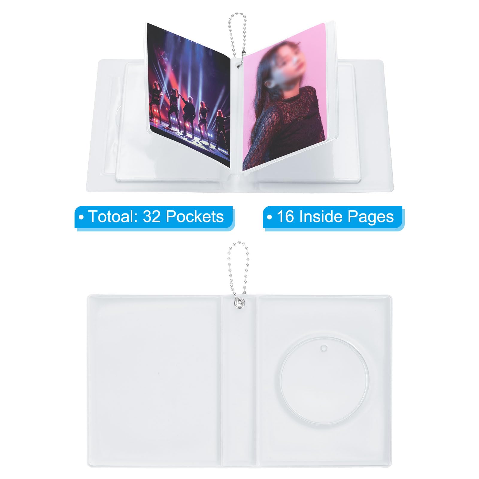 3 Inch Kpop Photocard Holder Book, Mini Photo Album With Mirror-Like...