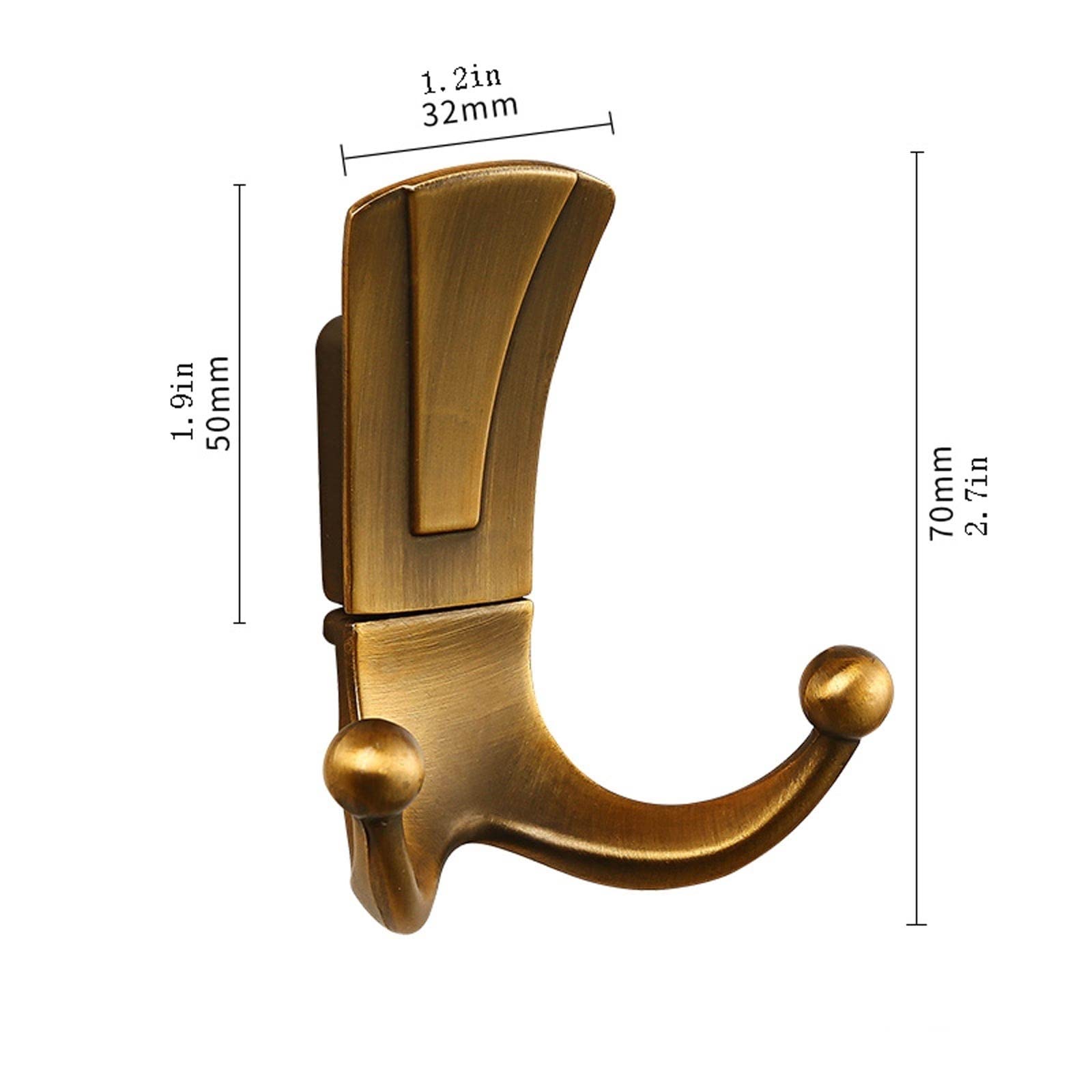 Ganchos Para Colgar Abrigos Closet Hook Coat Rack Gancho Corredor Montado de pared Retro Abrigo de metal Hancho Hancho de aleación de zinc Material de la pared Hancho de pared Juego de 6 piezas Perche