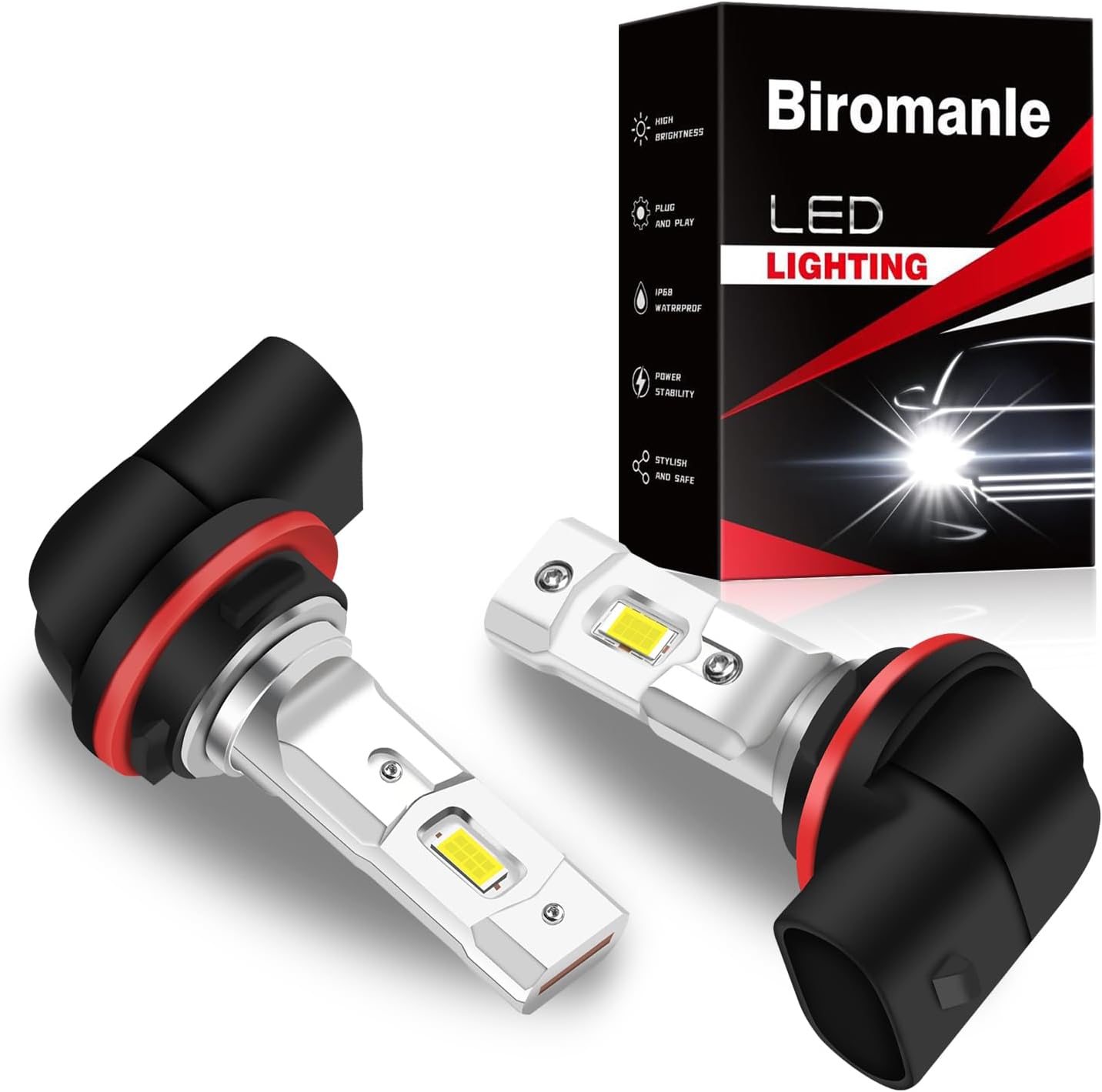 Compatible with Honda Fourtrax Foreman Rubicon 4X4 bulbs (year:2014-2024).HR3 Fog Light bulbs,400% Brightness 14000LM 6000k white light,34901-HR3-A21 Fog Light bulbs(Pack of 2)