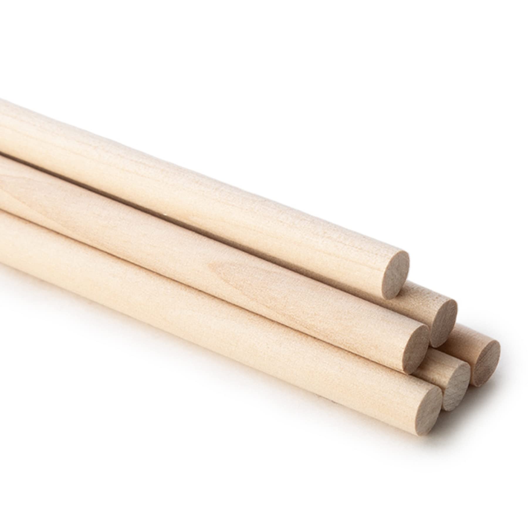 Pinehurst Crafts 3/16 Inch x 12 Inch (Pack of 25) Unfinished Wooden Dowel Rods, Strong Wood Sticks for Centerpeices, Model Building, Wands, Perfect for DIY Crafts