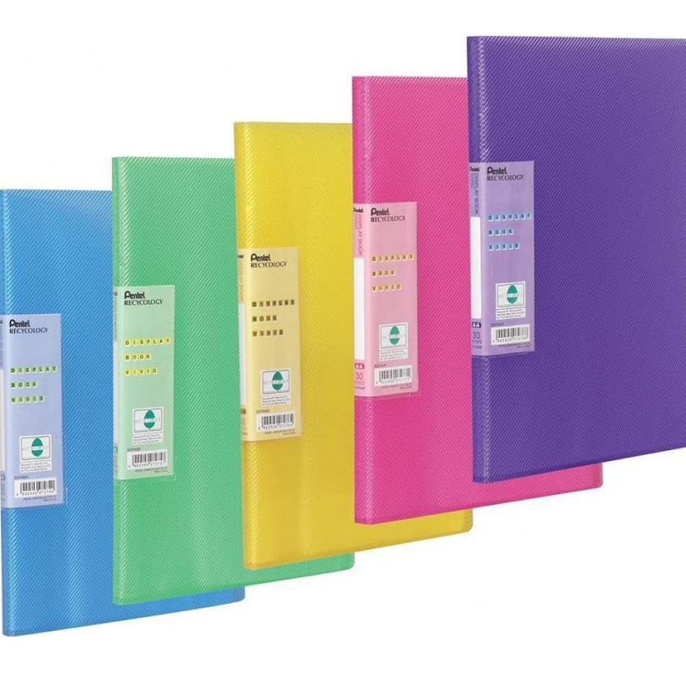 Pentel DCF343/MIX Recycology Vivid Display Books - Pack of 5