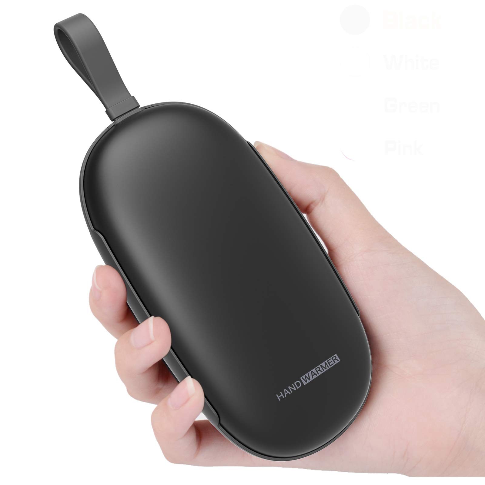 Venswell Rechargeable Hand Warmers, 5200mAh Electric Portable Hand Warmer/Power Bank, Reusable Hand Warmer, Single/Double-Side Quick Heating, Best Winter Gifts