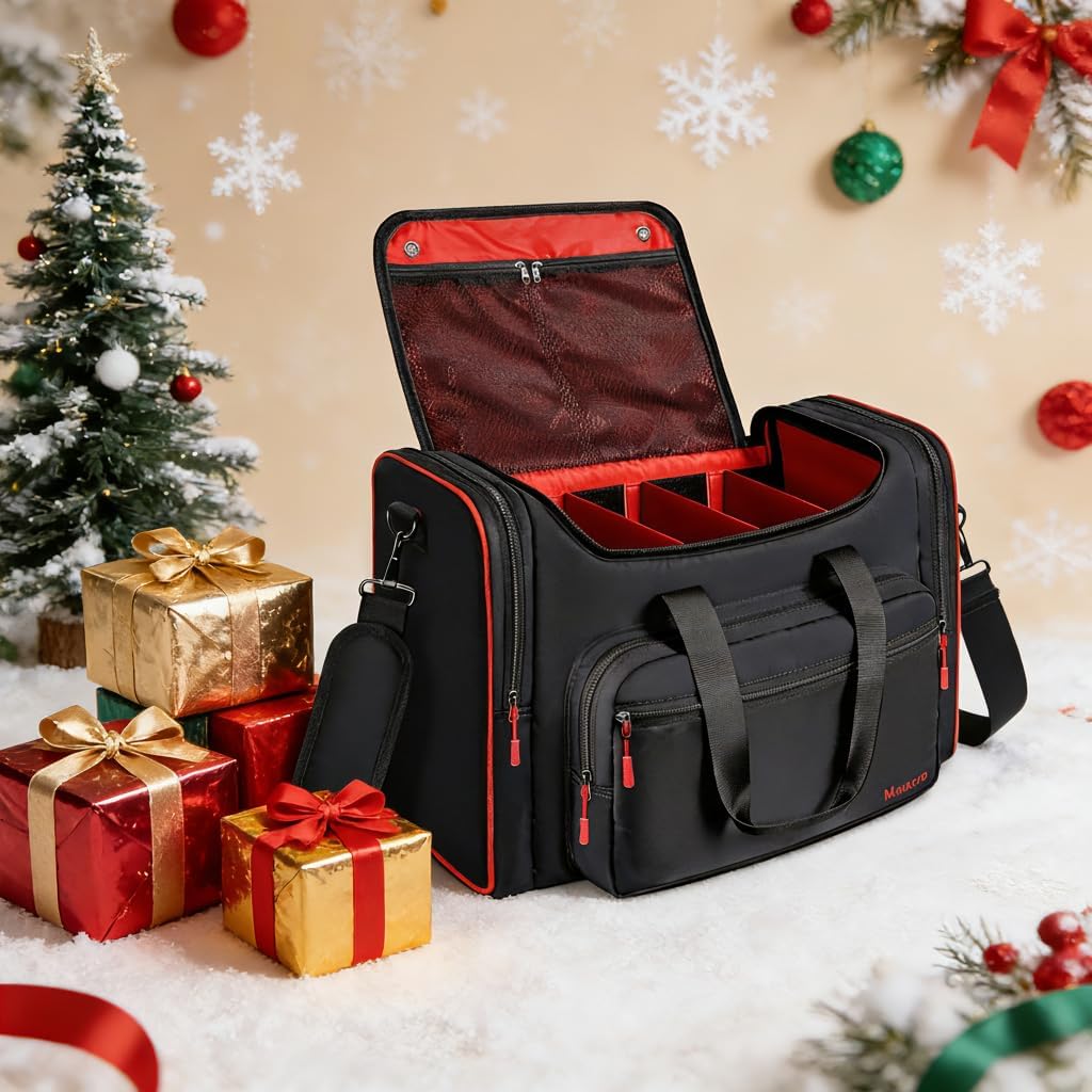 Mancro Padded Sneaker Bag, Sneakerhead Gifts, Shoe Travel Bags Fit 4 Pairs with Insulated Pocket and Shoulder Strap, Multi-functional Sports Gym Duffle for Basketball, Shoes, Cloth - Image 6