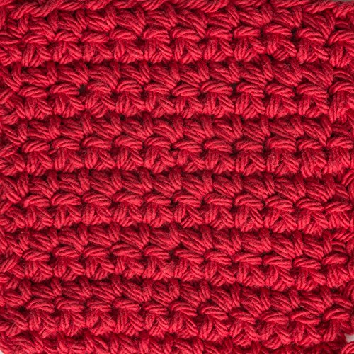Image of Lily 10201818705 Sugar 'N Cream Super Size Solid Yarn, 4oz, Gauge 4 Medium, 100% Cotton - Red - Machine Wash & Dry,Big Ball (Pack of 4)