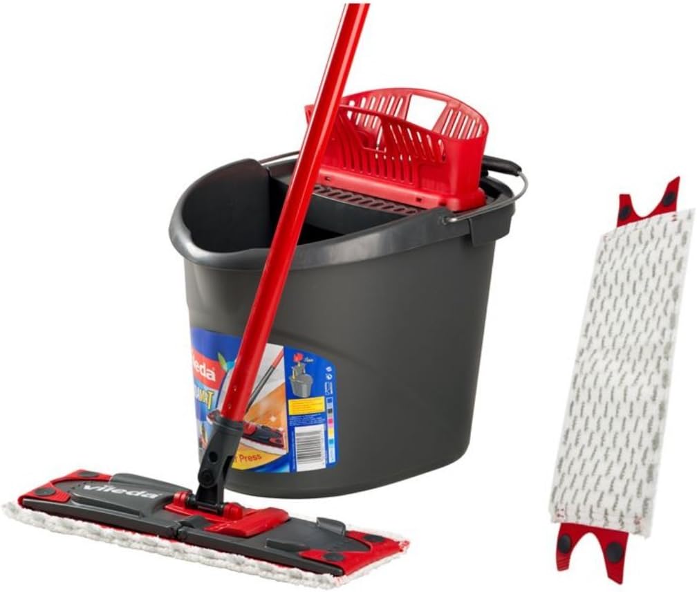 Vileda Ultramat Complete Set Ultramat System with Microfibre Cover and Ultramat Bucket with Power Press INKL. zus. Microfaser-Bezug