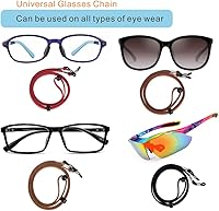 Vista 6 de KECHIO Correa de soporte para lentes de ojos, correas para gafas para hombres y mujeres, soportes para anteojos alrededor del cuello, cadena