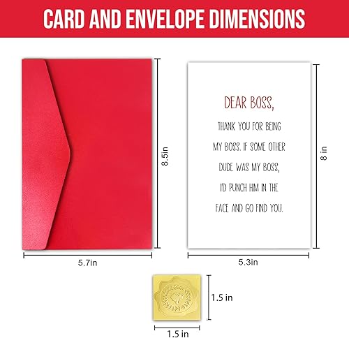 Miniatura 2 de GYYsweetus Tarjeta del día del jefe del grupo, tarjeta del día del jefe feliz de todos nosotros (Wsiendo Boss)