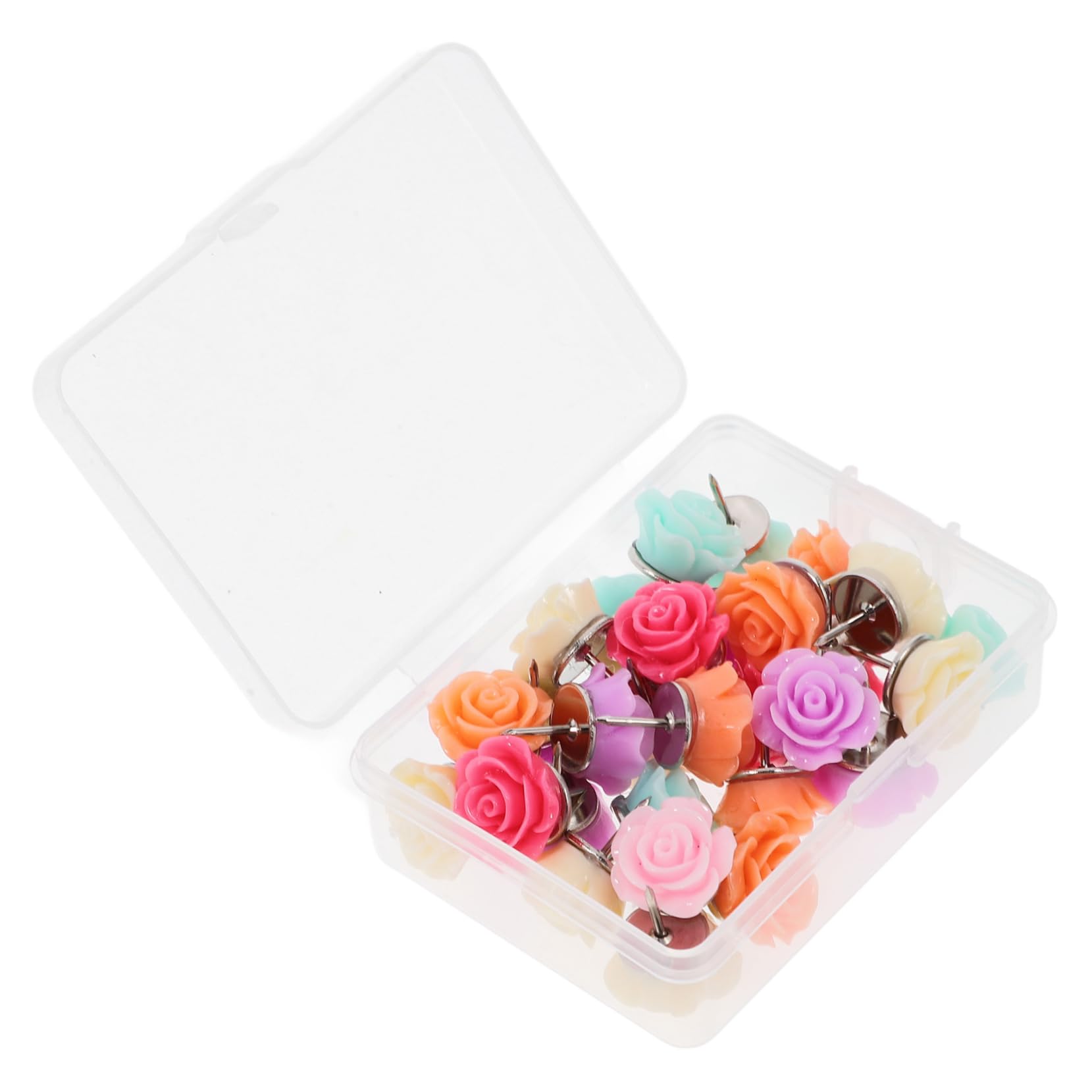 NUOBESTY 150stücke Resin Pushpins in Blumenform Für Korktafeln Süße Dekorative Pinnwandnadeln in Farben Für Kunstprojekte Von Erinnerungen