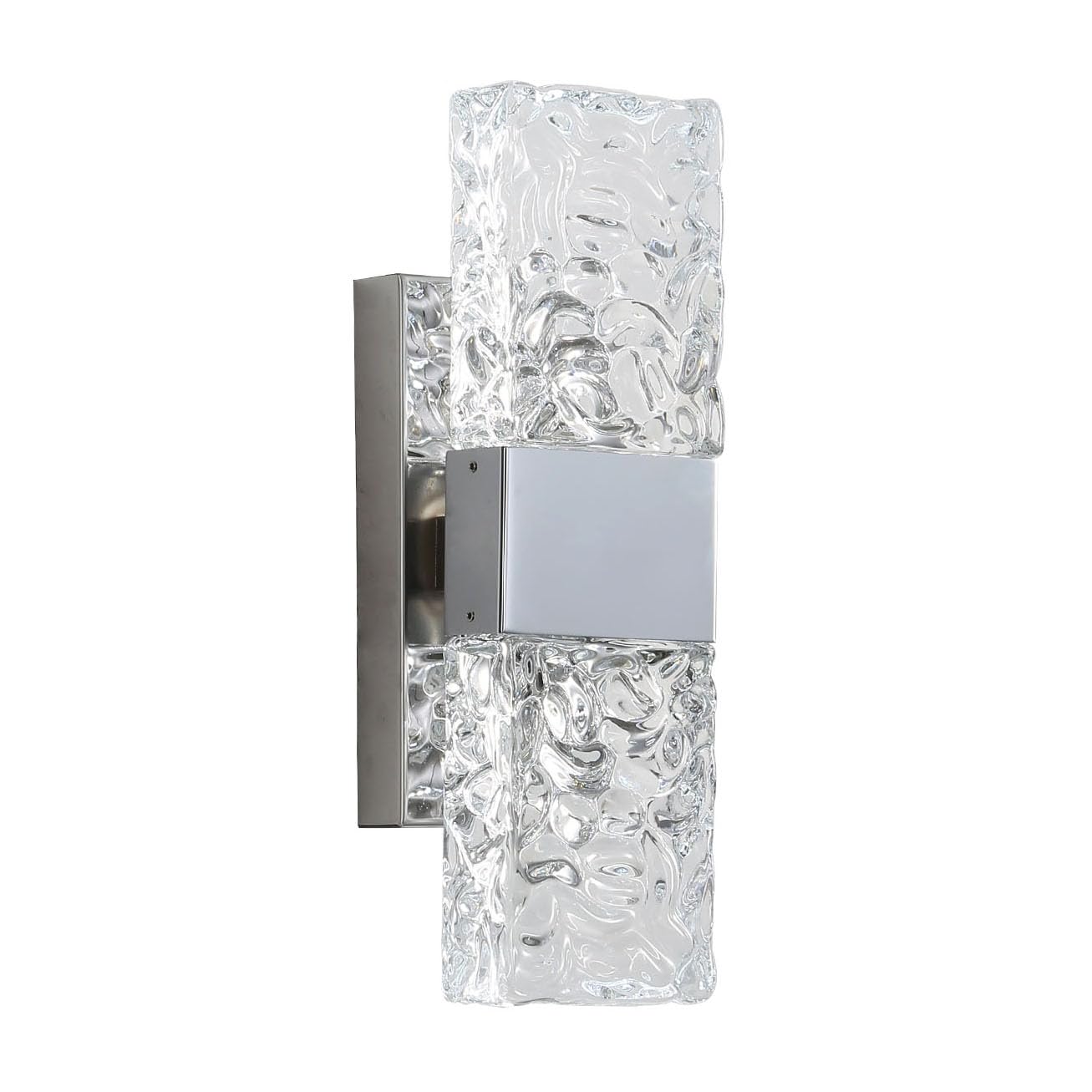 Sxtiger Nordic Silver Crystal Wall Light, Modern 3-Color LED Wall Sconces Lamp, for Living Room Bedroom Kitchen Corridor Indoor Lighting (Silver, Regular Size)
