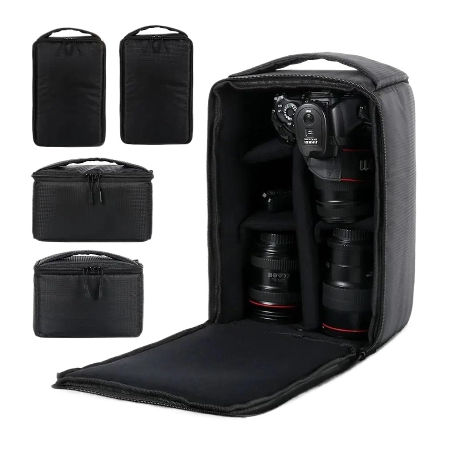 Compatible con cámara DSLR Impermeable, Bolsa de inserción, partición Interior portátil, Protector Acolchado, Bolso Mano Forro súper Grueso a Prueba caídas(-X70)