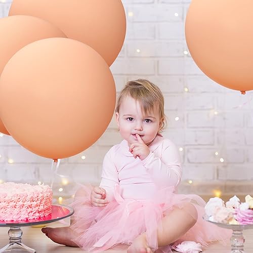 Miniatura 6 de Threan 6 globos de látex gigantes de 36 pulgadas, color rosa rubor, grandes y grandes, para cumpleaños, baby shower, boda, fiesta, festival, evento,