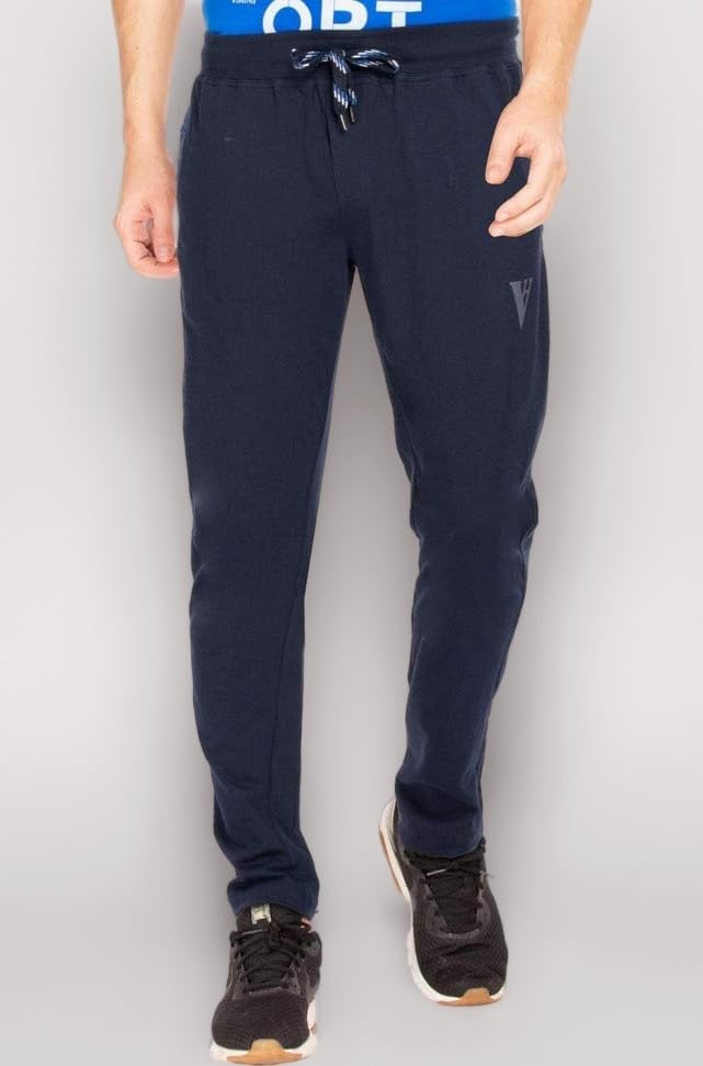Men’s Track Pant | Side Zipper Pockets |Mid-Rise| Comfort Fit | Cotton Blend | Breathable & Casual | Easy Stain Release| Anti-Static Fabric | Activewear | Drawstrings | Style 50052
