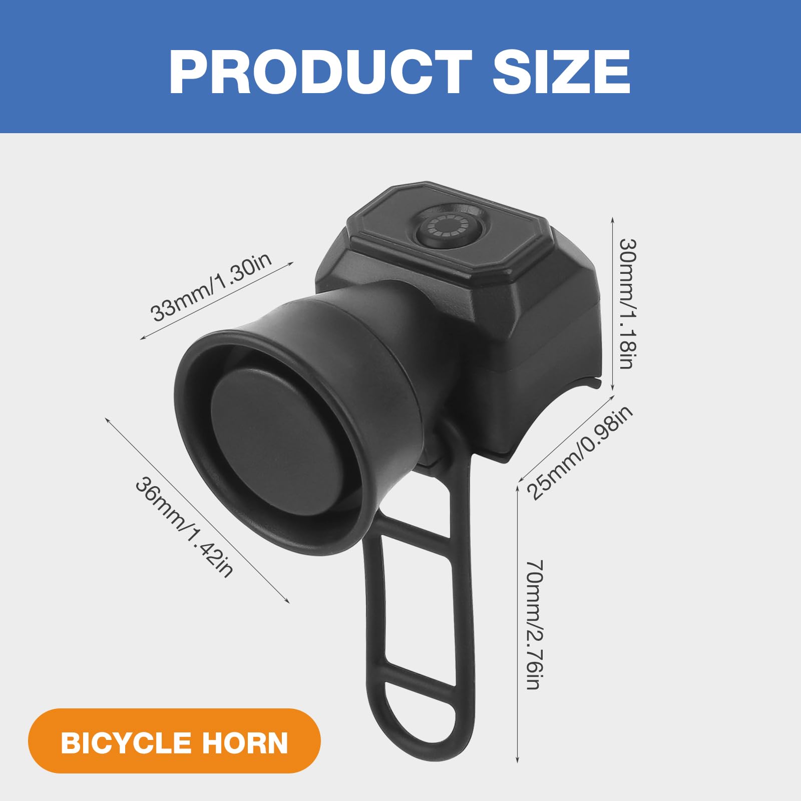 Fietsbel 120 DB, waterdichte fietsbel IPX4, elektrische mountainbikebel, elektronische claxon, racefietsbel geschikt voor sturen van 15 tot 30 mm, fietsaccessoires, eenvoudige installatie (B-blauw Fietsbel 120 DB, waterdichte fietsbel IPX4, elektrische mountainbikebel, elektronische claxon, racefietsbel geschikt voor sturen van 15 tot 30 mm, fietsaccessoires, eenvoudige installatie (B-blauw