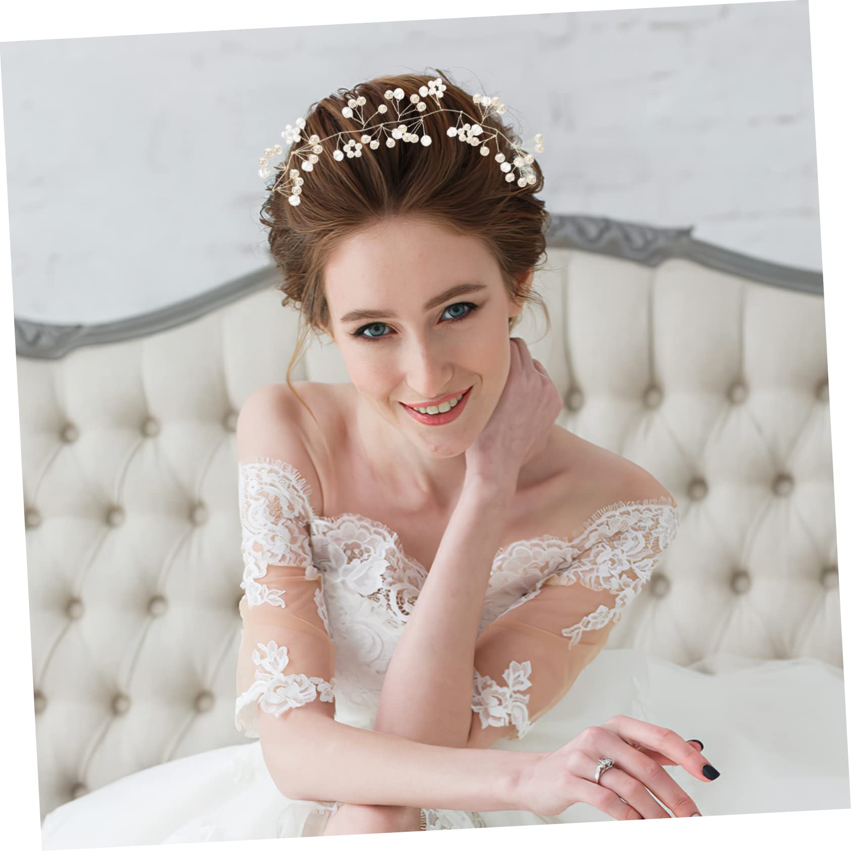FRCOLOR 5 Piezas Diadema Con Cristales Diadema Para Niñas Lazos Para El Cabello Niña Diademas Para Niñas Tocado Novia Damas Diademas Accesorios Perder Con Cuentas