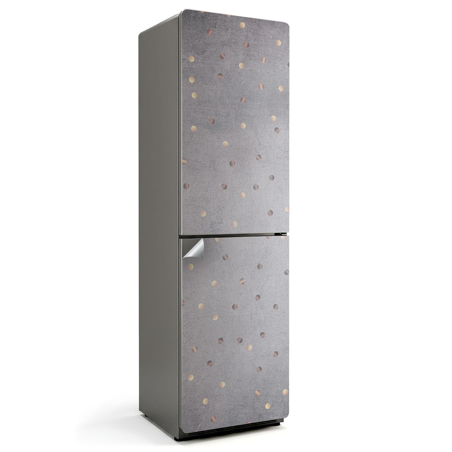 Sticker porte réfrigérateur anti-dégât lavable et couvrant 60x205 cm