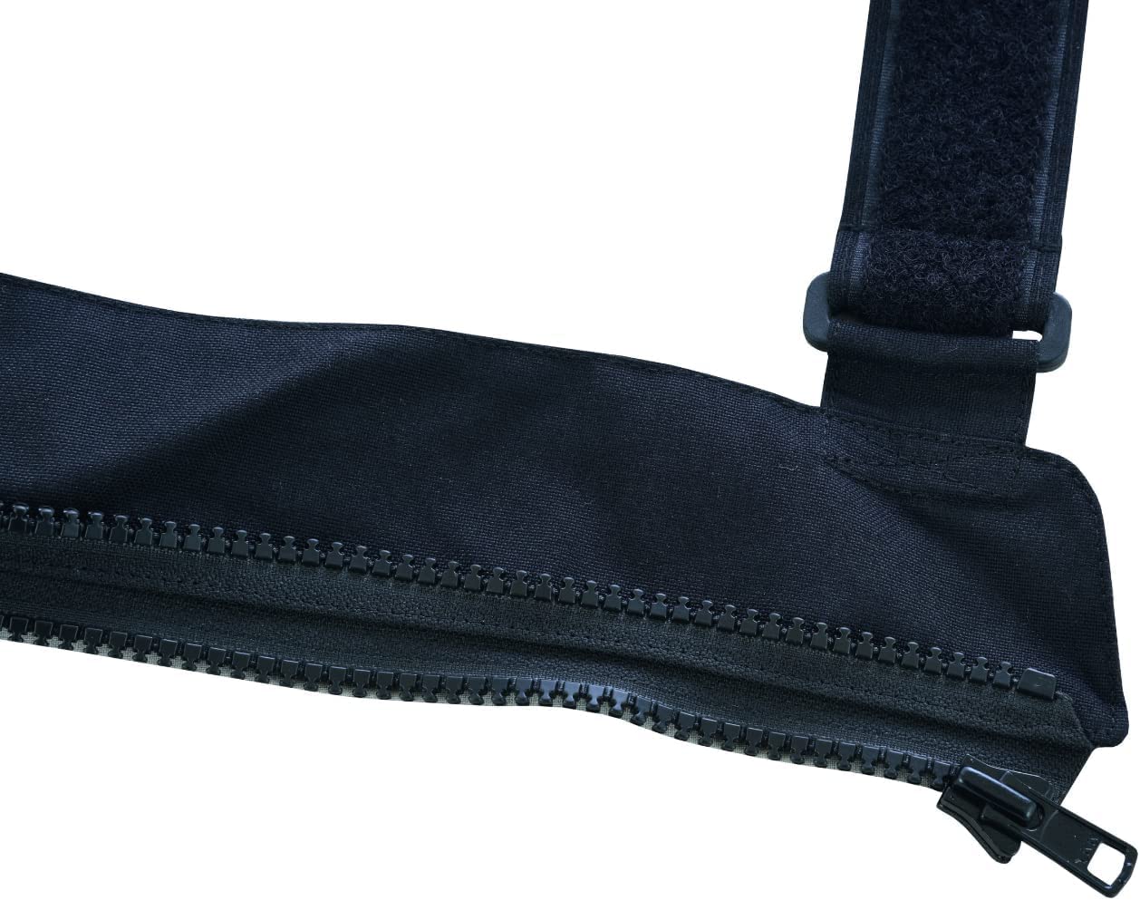 Blackwild Tirantes para pantalones de moto, cremallera insertada YKK Vislon 8, tirantes para moto hombres y mujeres, 380 mm de ancho (hombre), Negro