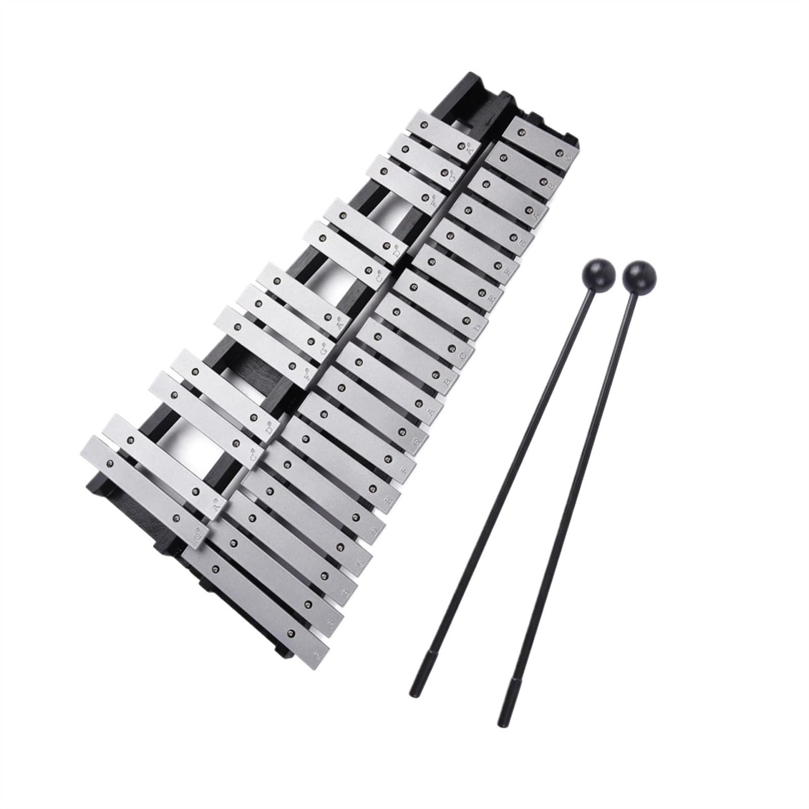 instrumento xilófono Xilófono Glockenspiel De 30 Notas Marco De Madera Plegable De Aluminio Con Bolsa De Transporte