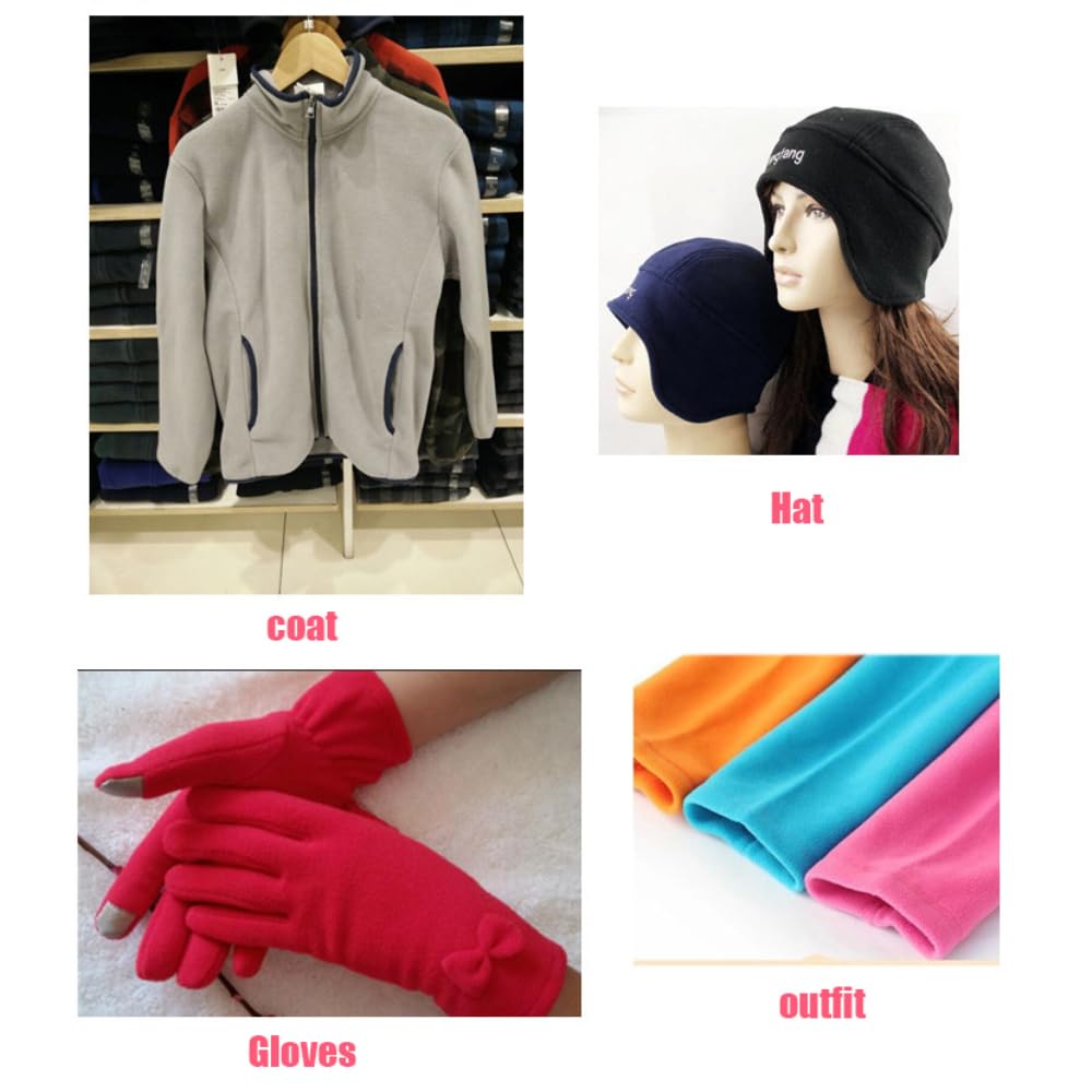Fleece Stoff Meterware ca.160cm Breit,3m Polar Fleece Fleecestoff aus Polyester,Einfarbiger Plüschstoff Dekostoff Kuschelstoff zum Nähen für Decken Kleidung und DIY Projekte,Dunkelviolett