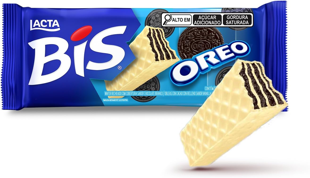 Bis OREO Wafer Recheado com Cobertura Chocolate Branco 100 gr. - 4 Pack Z