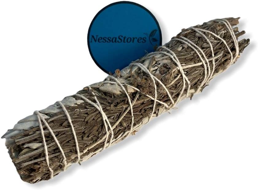 NESSASTORES - White Sage + Lavender Smudge Incense 7" Bundle #JC-184 (6 pcs)