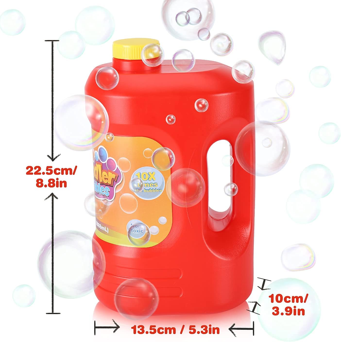 Minne Baby Kidoodler Bubble Solution 64 oz (Can Make 5 Gallon), Non-Toxic Bubble Solution Refill, Concentrated Bubble Solution for Bubble Machine, Bubble Gun, Giant Bubble Wand