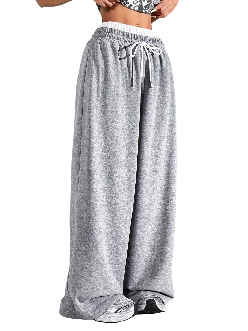 Women's/Unisex ONESOPEN Bottom Drawstring Pure Cotton Stretchable Baggy Jogger Pants