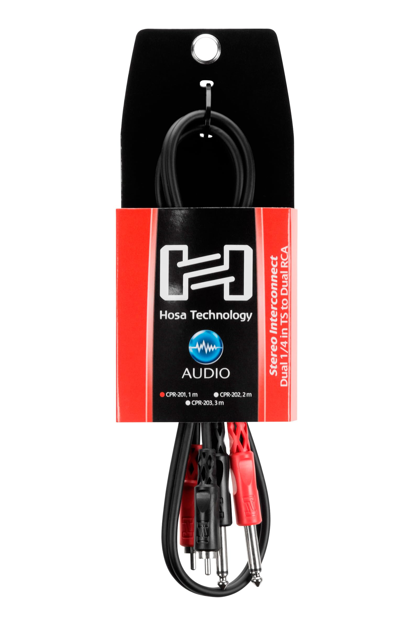 Hosa CPR-202, Stereo Interconnect, Dual 1/4 in TS to Dual RCA, 2 m