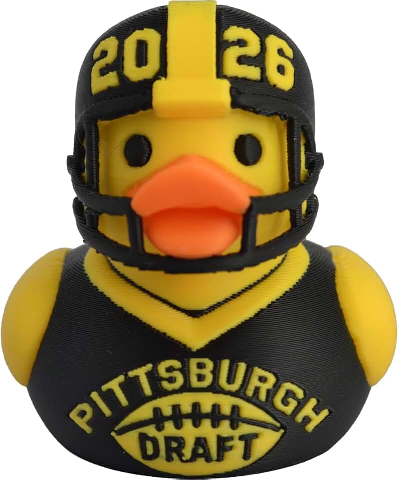 Pittsburgh 2026 Draft Football Duck/Black & Gold Hard Plastic Figure