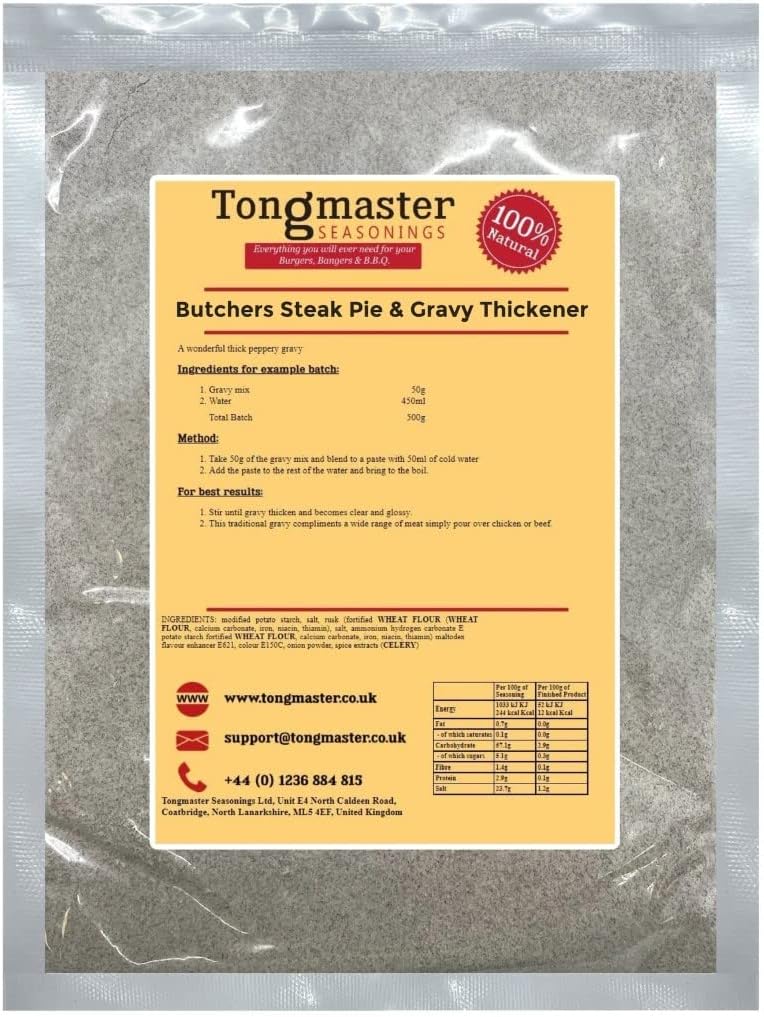 Butchers Steak Pie Seasoning & Gravy Thickener- 200g