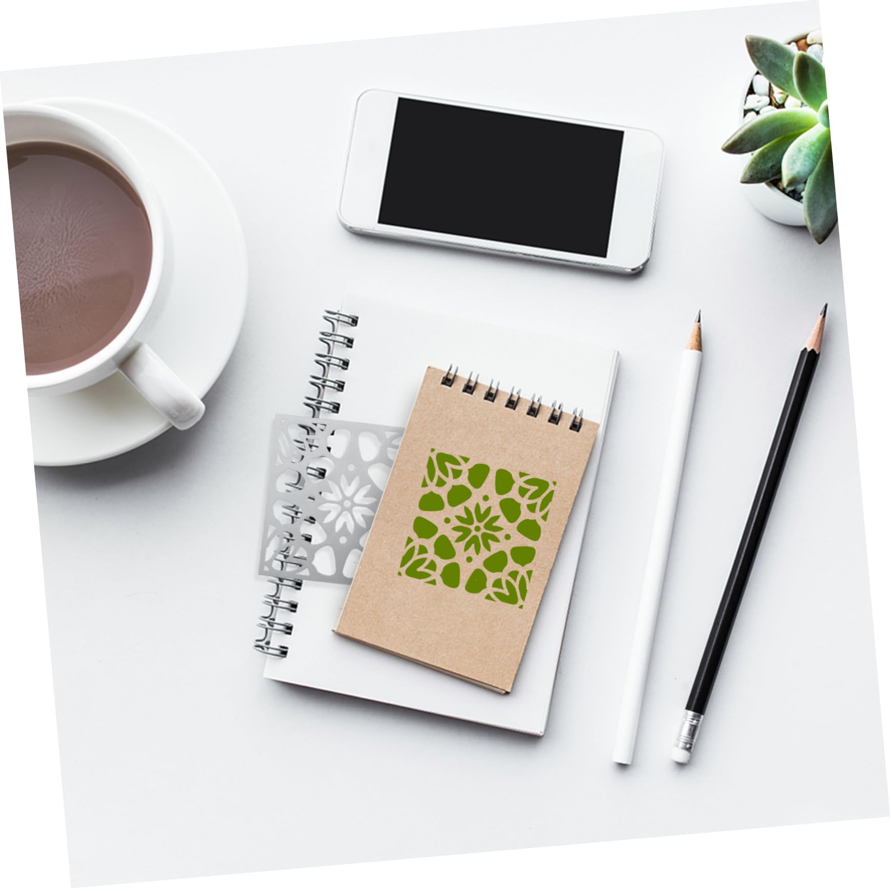 TEHAUX 48pezzi Stencil per Pittura Mandala Modelli Riutilizzabili per Creativi e Facili da Usare per Decorare Muri Pavimenti e Libri