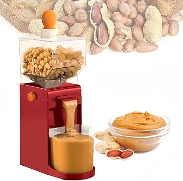 Electric Peanut Butter Maker Machine, 2026 New Sesame Sauce Nut, Grain Grinder, Non-Slip Base Entry, 110v-220v Grinder Home/Commercial for Groundnut, Almond, Cashew Nut and Sesame Brown