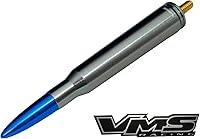 Vista 2 de VMS RACING 50 Cal Caliber - Antena de bala con punta azul metálico en aluminio de calibre pesado compatible con Ford Raptor F-150 10-21 2010-2021