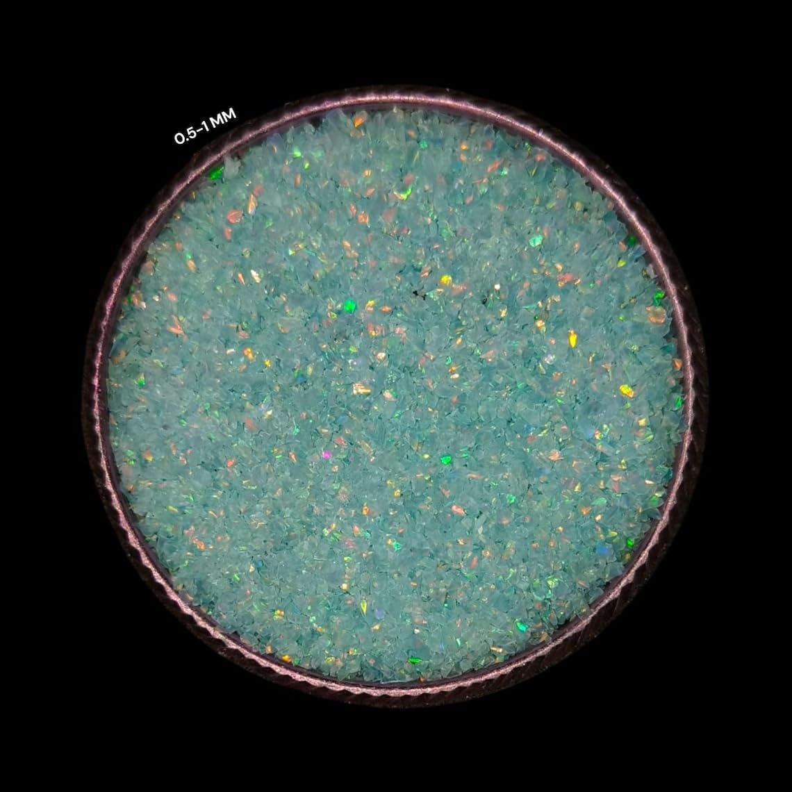 Crushed Sky Blue Opal Coarse Loose Gemstones Powder All Size Sparkling Effect Multi Fire Opal Premium Inlay Material for Jewelry Healing Stone Powder