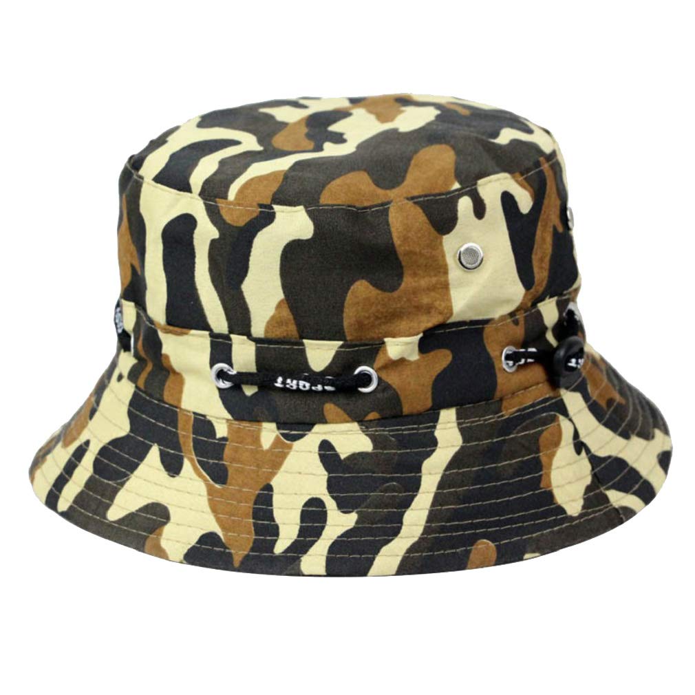 Junhouse Packable Fashion Camouflage Fisherman Bucket Sun Hat Summer Outdoor Cap