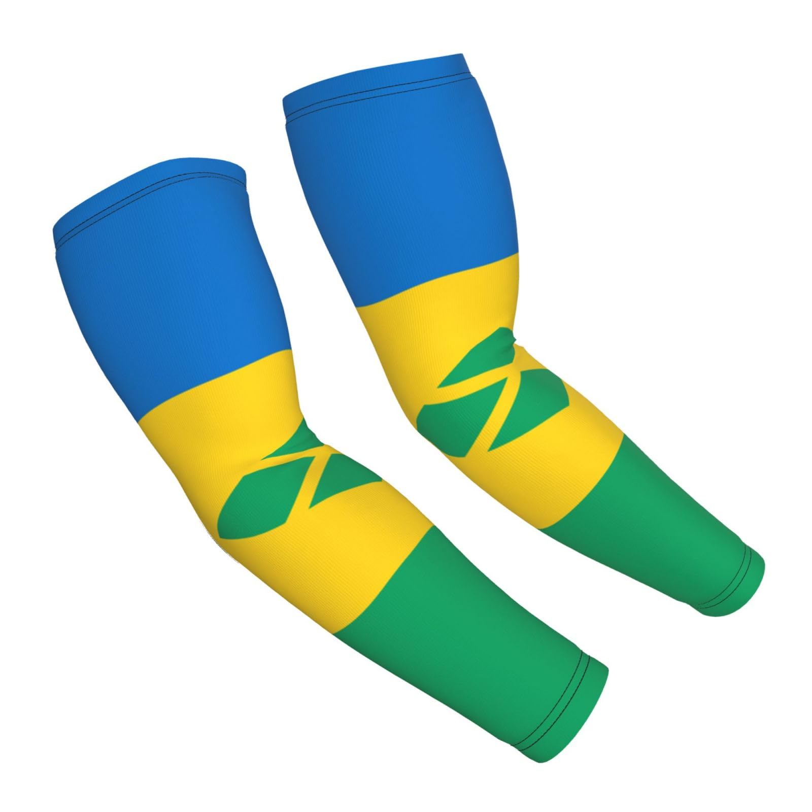 CUTEDWARF Flag Of Saint Vincent Grenadines Sun Protection Arm Long Sleeve Protector Unisex Outdoor Sports Protective Sleeve Guard