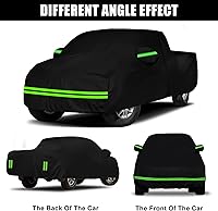 Vista 4 de Funda impermeable de repuesto para camioneta Nissan Frontier Crew Cab cama de 5 pies, 6 capas para todo tipo de clima, cubierta de camión con puerta