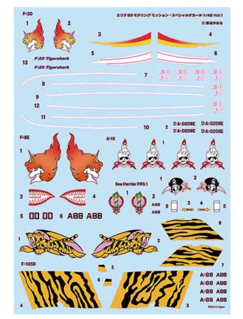 Amazon | モデルアート(Modelart) 1/48 エリア88 スペシャルデカール