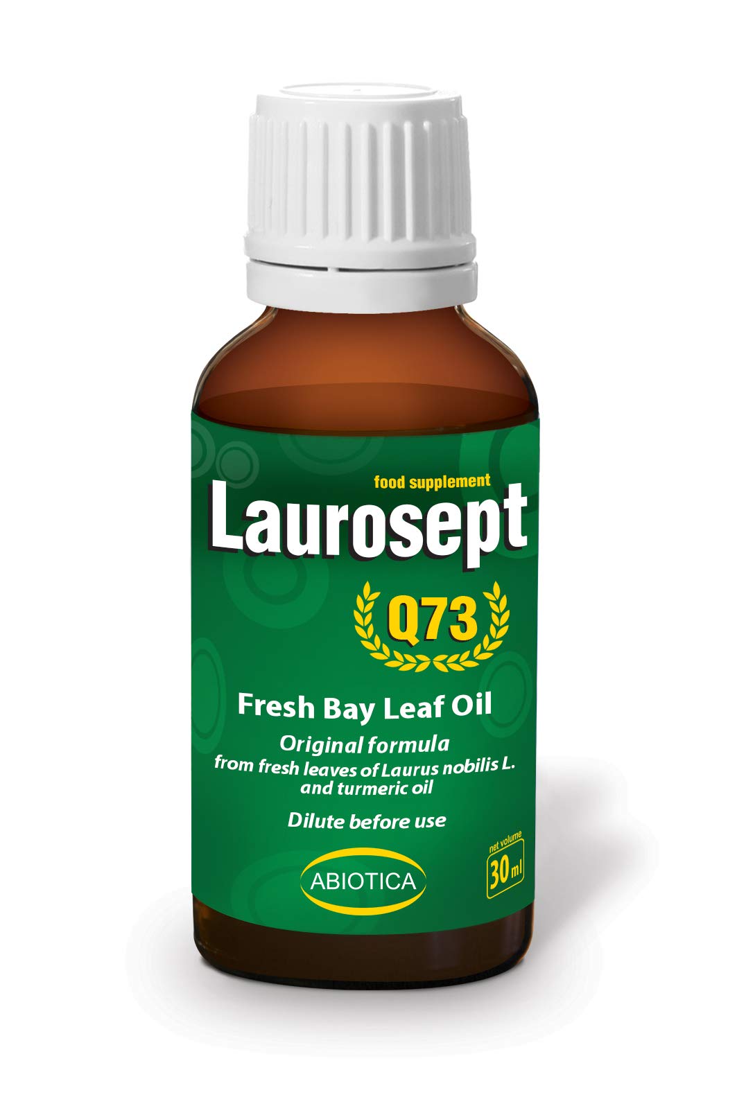 ABIOTICA Laurosept Q73 30ml Fresh Bay Leaf-Turmeric Formula New Hope for Joints 100% Natural
