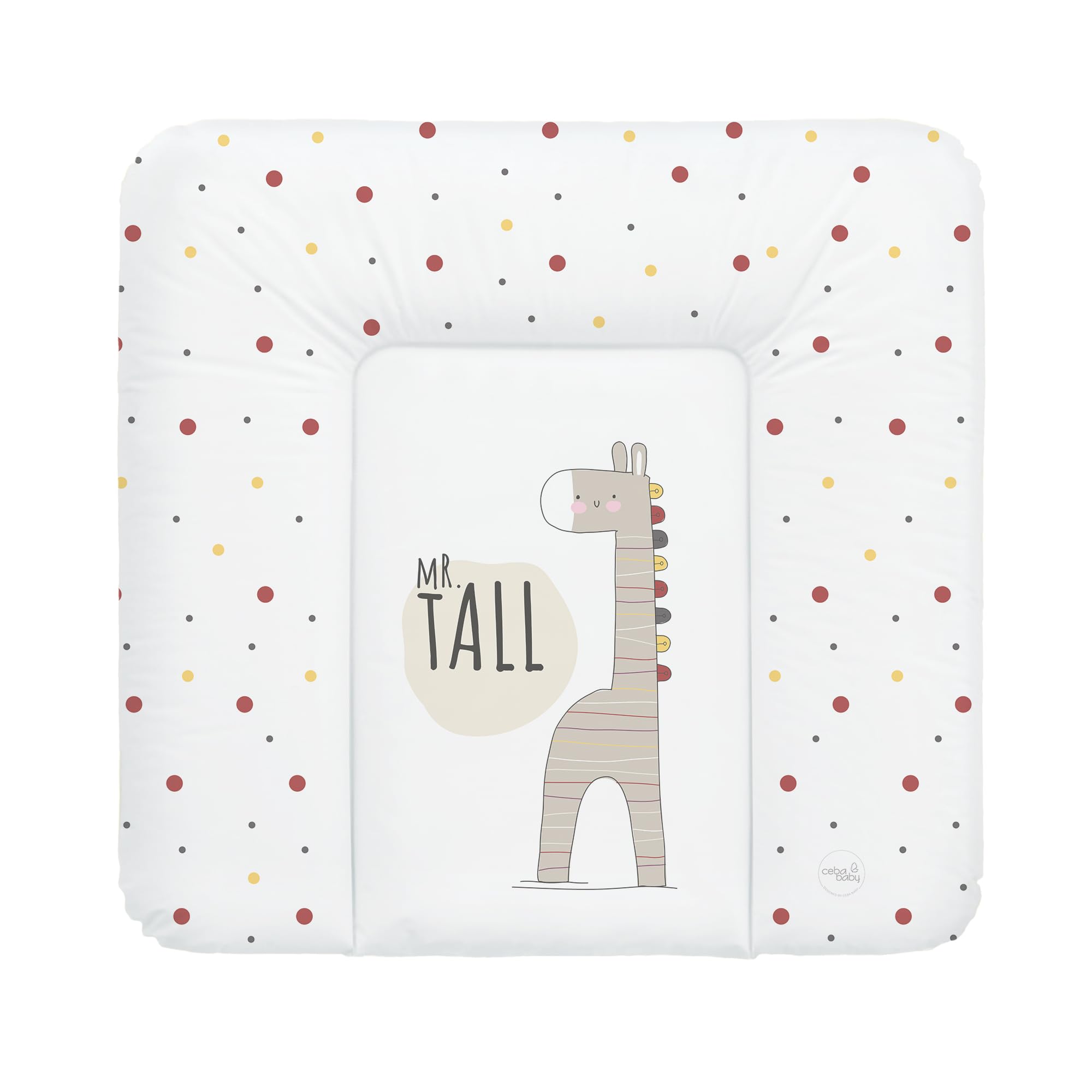 Ceba Baby® Fasciatoio Materassino - Fasciatoio neonato morbido - Cuscino Fasciatoio Lavabile per bambine e bambini - certificato Öko-Tex - impermeabile - 75x72 cm - Giraffa Mr. Tall